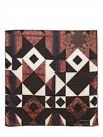 GIVENCHY - LEICHTER SEIDENCHIFFONSCHAL MIT PATCHWORKDRUCK - SCHWARZ/WEIß
