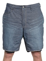 08 SIRCUS - COTTON LINEN CHAMBRAY SHORTS - INDIGO