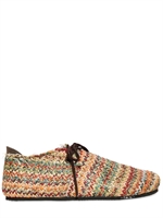 PETER NON - SCARPE STRINGATE IN RAFIA MULTICOLOR - MULTICOLORE