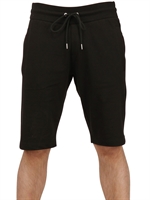BIKKEMBERGS - COTTON JERSEY SLIM FIT BERMUDA SHORTS - BLACK