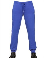 BIKKEMBERGS - COTTON JERSEY JOGGING PANTS - BLUE