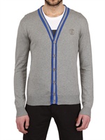 BIKKEMBERGS - CARDIGAN IN COTONE - GRIGIO