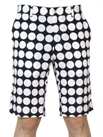 PIERRE BALMAIN - PRINTED COTTON POPLIN BERMUDA SHORTS - WHITE/NAVY