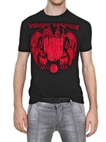 PIERRE BALMAIN - BEDRUCKTES T-SHIRT AUS VERWASCHENEM BAUMWOLLJERSEY - SCHWARZ
