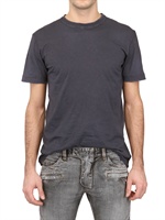 PIERRE BALMAIN - VERWASCHENES T-SHIRT AUS BAUMWOLLJERSEY - NAVYBLAU