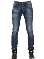 PIERRE BALMAIN - JEANS IN DENIM LAVAGGIO USED 17.5CM - BLU INDACO