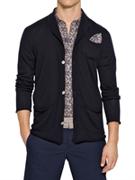 ICEBERG - CARDIGAN IN LANA/SETA/COTONE - BLU SCURO