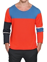 ICEBERG - MAGLIA IN COTONE MULTICOLOR A TAGLIO VIVO - MULTICOLORE
