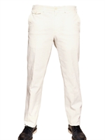 SALVATORE FERRAGAMO - 19.5CM LIGHT COTTON POPLIN TROUSERS - WHITE