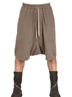 RICK OWENS - LIGHT COTTON JERSEY LOW CROTCH SHORTS - DNA DUST