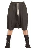RICK OWENS - LIGHT COTTON JERSEY LOW CROTCH SHORTS - DARK DUST