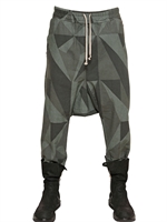 RICK OWENS - PANTALONI IN TELA DI COTONE CAMOUFLAGE - MIMETICO