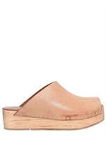 RICK OWENS - 60MM LEATHER FLOOD CLOGS - NATURAL