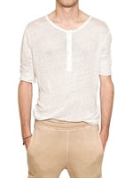 BALMAIN - LEINEN JERSEY SERAFINO T-SHIRT - WEIß