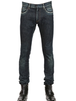 BALMAIN - JEANS IN DENIM CON CIMOSA 17CM - BLU