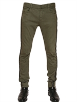 BALMAIN - JEANS IN DENIM STRETCH 17CM - KHAKI