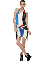 JEAN-PIERRE BRAGANZA - BEDRUCKTES KLEID AUS STRETCHBAUMWOLLE - MULTI