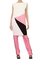 ROKSANDA ILINCIC - ABITO IN CREPE DI VISCOSA E CREPE DI LANA - MULTICOLORE