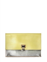 PROENZA SCHOULER - POCHETTE PICCOLA IN PELLE - BANANA/SILVER