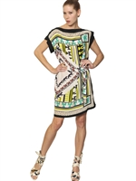 MSGM - BEDRUCKTES CREPE DE CHINE KLEID - MULTI