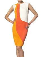 ROKSANDA ILINCIC - ABITO IN CREPE DI LANA E TWEED DI COTONE - MULTICOLORE