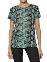 PROENZA SCHOULER - PRINTED PYTHON COTTON JERSEY T-SHIRT - PYTHON