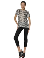 PROENZA SCHOULER - PRINTED PYTHON COTTON JERSEY T-SHIRT - PYTHON