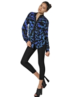 PROENZA SCHOULER - PRINTED SILK CHIFFON SHIRT - MULTI