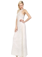 EMILIO PUCCI - SILK CHIFFON AND TULLE LONG DRESS - WHITE