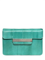 EMILIO PUCCI - POCHETTE IN SERPENTE - TURCHESE