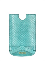 EMILIO PUCCI - CUSTODIA IPHONE IN SERPENTE - TURCHESE