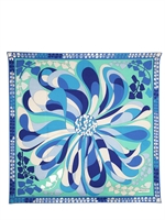 EMILIO PUCCI - FOULARD IN SETA - MULTI BLU