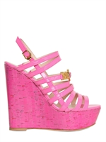 VERSACE - ZEPPE IN VERNICE E SUGHERO 130MM - FUCSIA