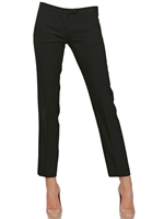 MSGM - VISCOSE CREPE CIGARETTE  PANTS - BLACK