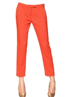 MSGM - TECHNO STRETCH COTTON TROUSERS - CORAL