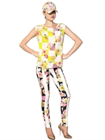 MSGM - BEDRUCKTES CREPE DE CHINE TOP - MULTI