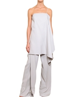 MAISON MARTIN MARGIELA - TUTA IN CREPE DI VISCOSA - GRIGIO CHIARO