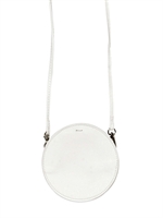 MAISON MARTIN MARGIELA - MEDIUM RUNDE SCHULTERTASCHE AUS LEDER - WEIß