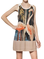 N°21 - KLEID AUS BAUMWOLLJERSEY MIT CREPE DE CHINE - MULTI