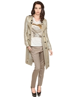 BURBERRY PRORSUM - TRENCH IN TECHNO LINO LUREX - ORO