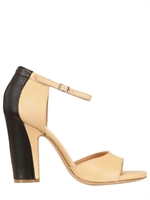 MAISON MARTIN MARGIELA - SANDALI IN PELLE BICOLORE 100MM - BEIGE/NERO