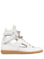 MAISON MARTIN MARGIELA - SNEAKERS CUT OUT IN PELLE 20MM - BIANCO
