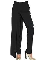 MAISON MARTIN MARGIELA - DRAPED TECHNO CREPE SABLÈ TROUSERS - BLACK
