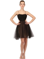 MARIA LUCIA HOHAN - TÜLLKLEID MIT DRAPIERTER VORDERSEITE - SCHWARZ