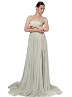 MARIA LUCIA HOHAN - SILK MUSLIN LONG DRESS - MINT