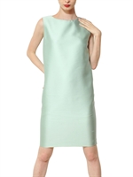 ROCHAS - KLEID AUS SEIDENDUCHESSE - WASSERGRÜN