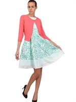 ANTONIO MARRAS - VISCOSE KNIT CARDIGAN - CORAL