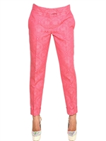 STELLA MCCARTNEY - COTTON NEON JACQUARD TROUSERS - PINK