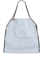 STELLA MCCARTNEY - LARGE FALABELLA SHAGGY FAUX DEER BAG - LIGHT BLUE