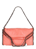 STELLA MCCARTNEY - THREE CHAIN SHAGGY FAUX DEER FALABELLA - LIGHT CORAL